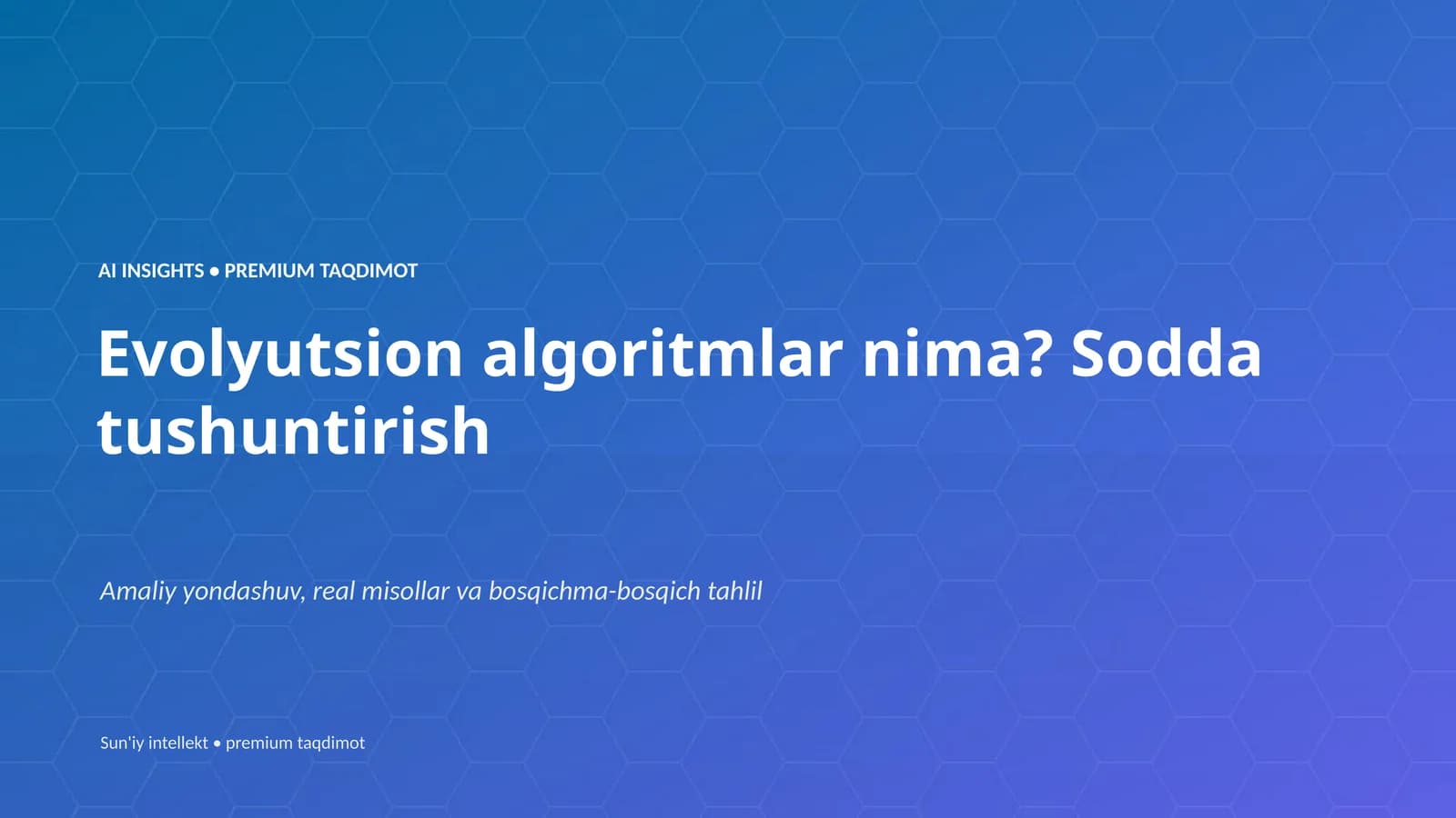 Evolyutsion algoritmlar