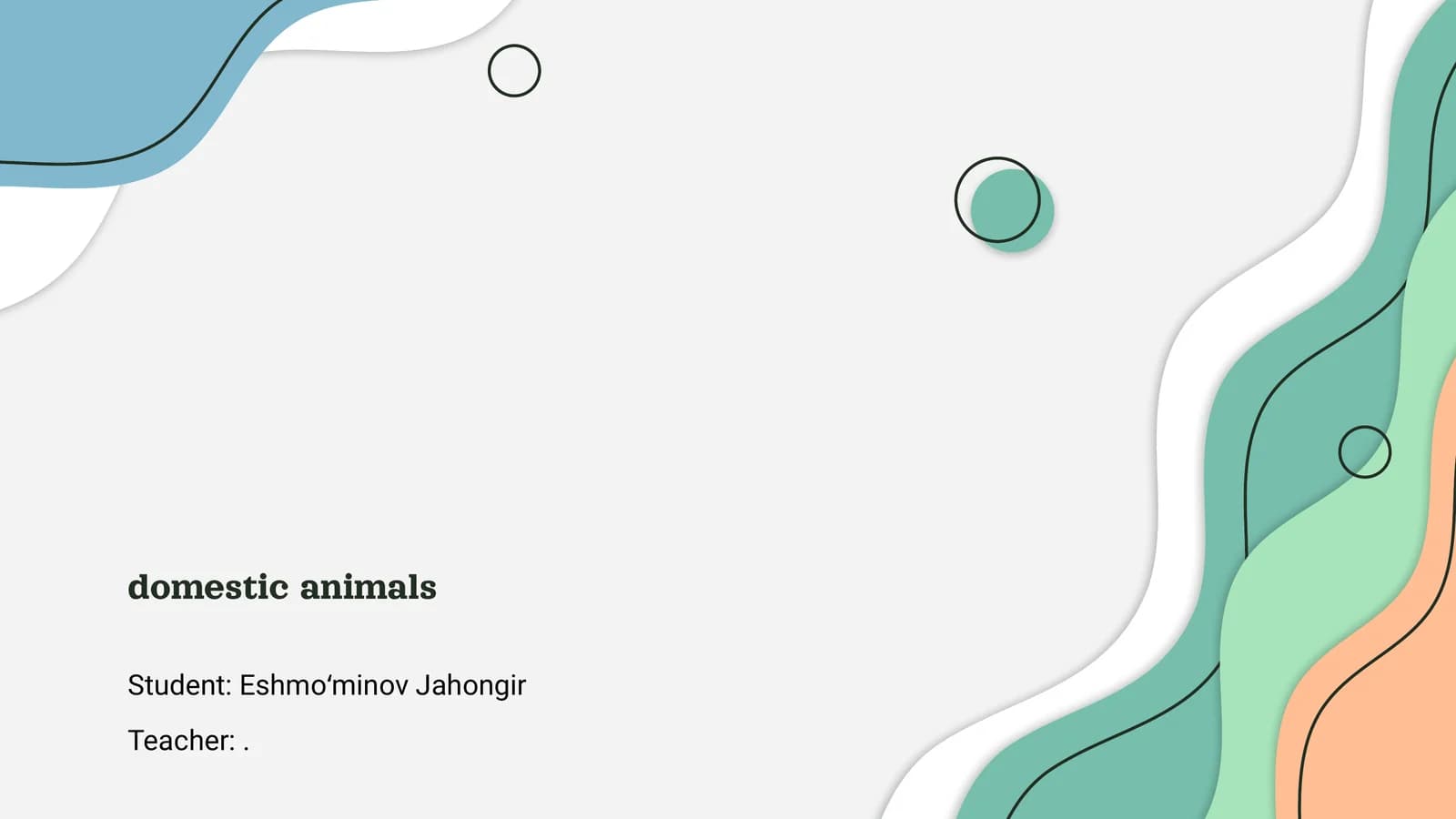 Introduction to Domestic Animals