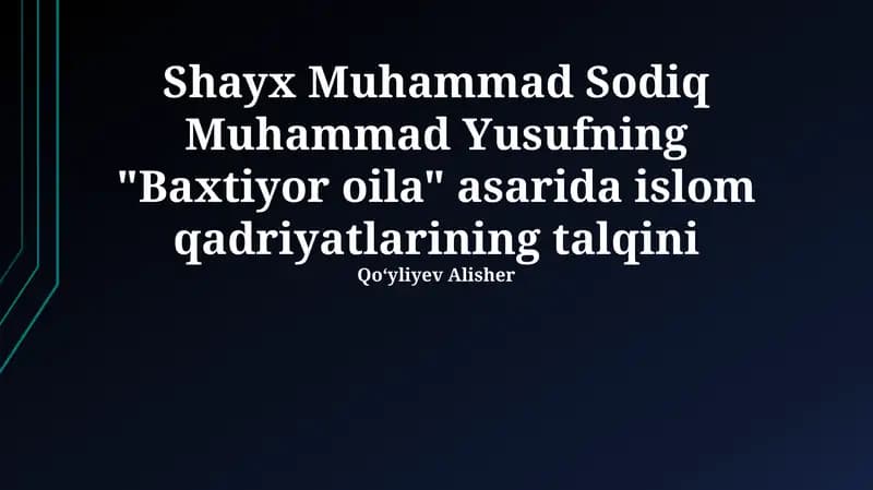 Baxtiyor oila