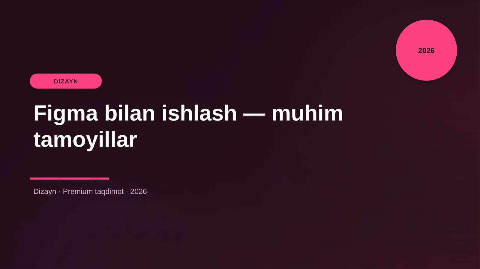 Figma bilan ishlash — muhim tamoyillar