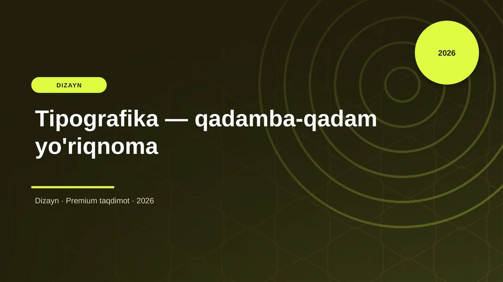 Tipografika — qadamba-qadam yo'riqnoma