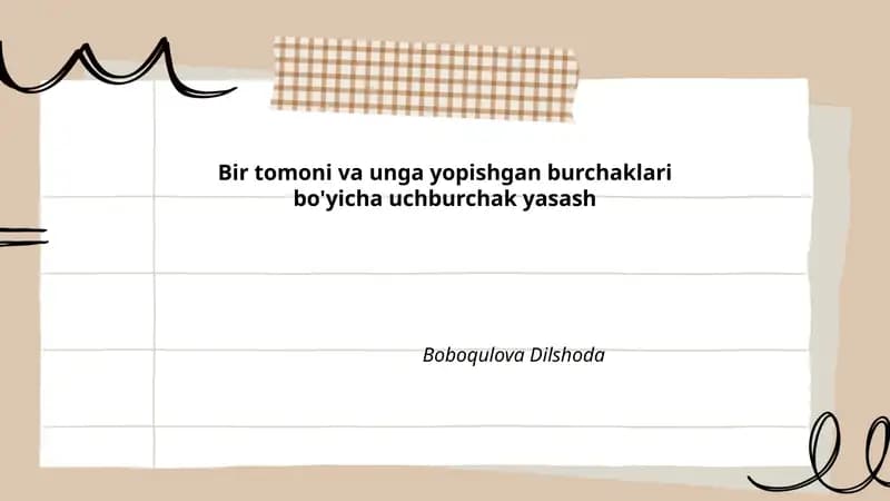 Uchburchakning asos tushunchasi
