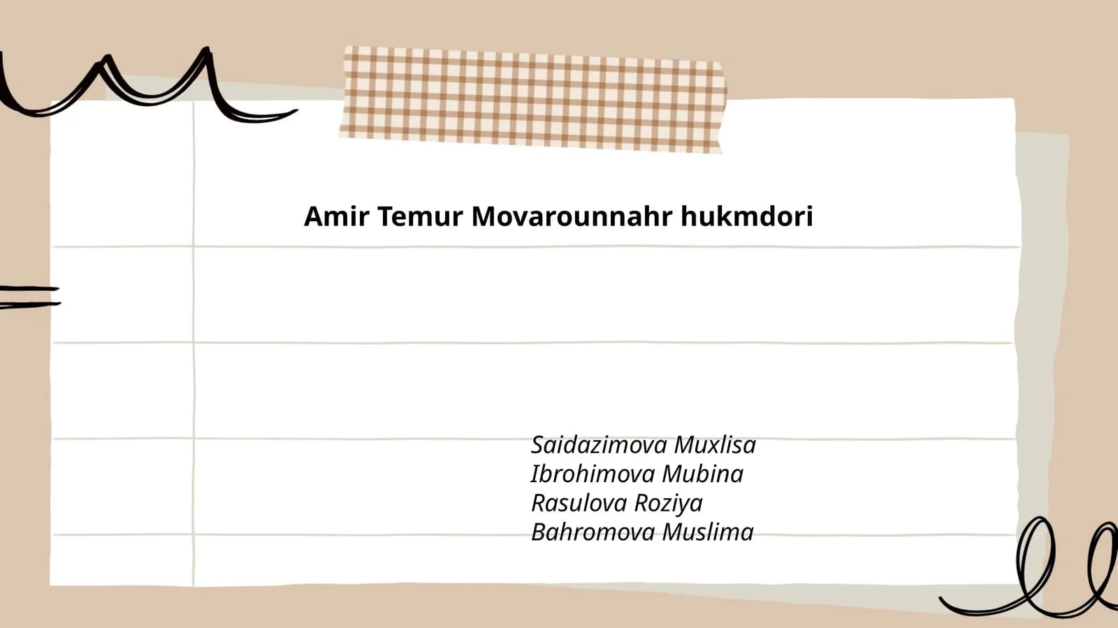 Amir Temur Movarounnahr hukmdori