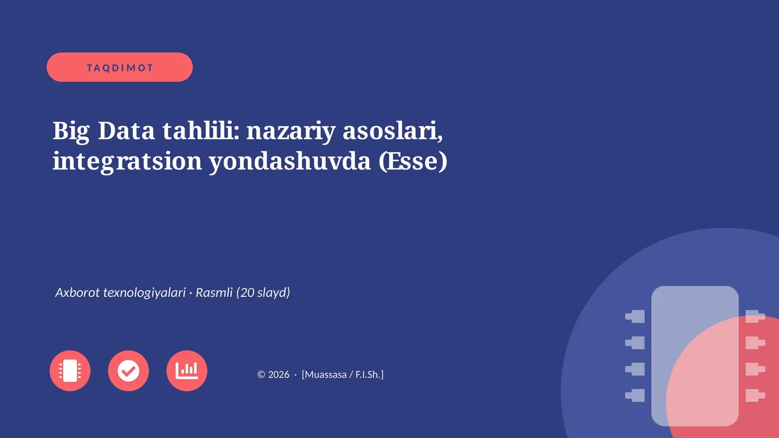 Big Data tahlili: nazariy asoslari, integratsion yondashuvda (Esse)