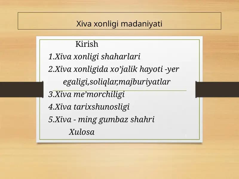 Xiva xonligi madaniyati
