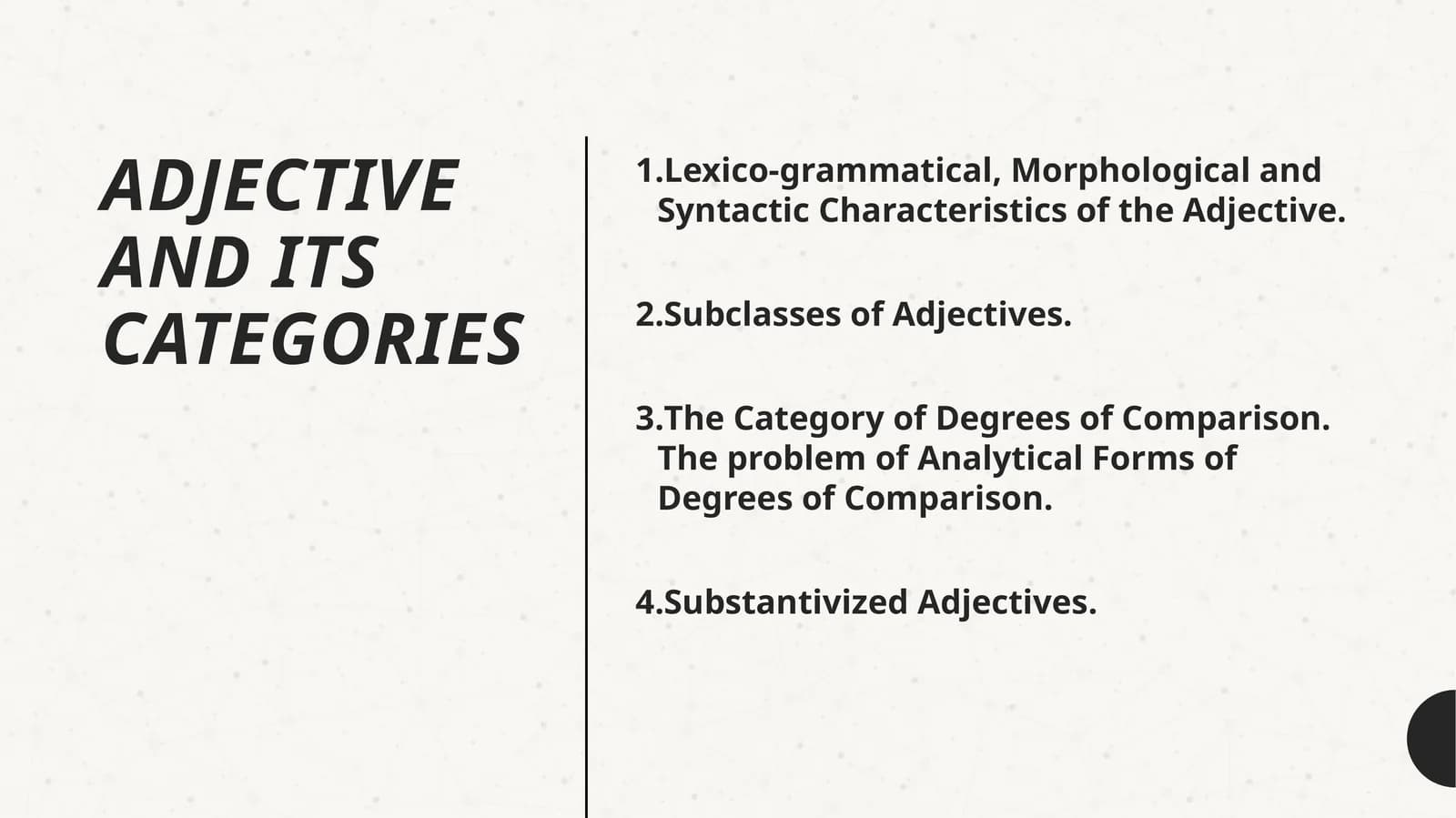 ADJECTIVEAND ITS CATEGORIES