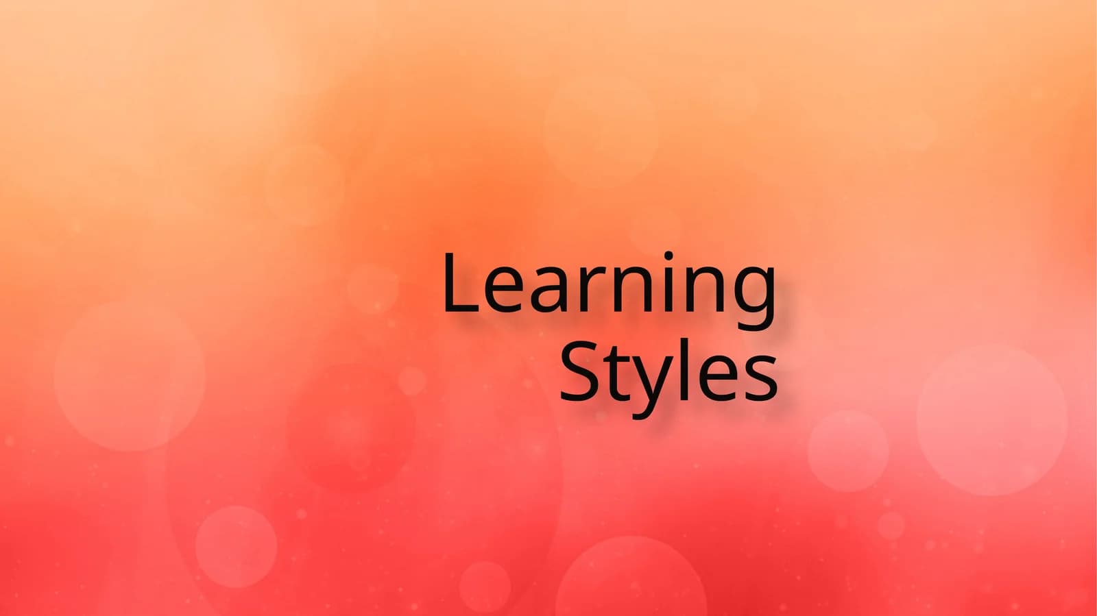 Learning Styles