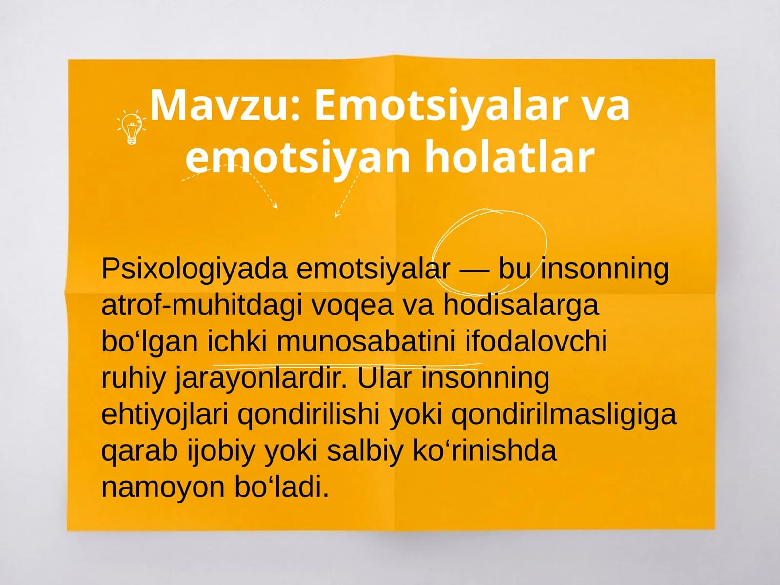 emotsiyalar va emotsiyam holatlar