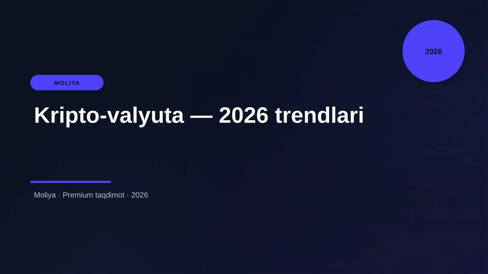Kripto-valyuta — 2026 trendlari
