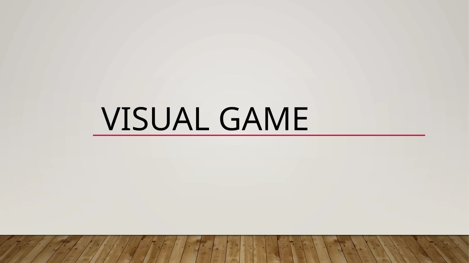 Visual game