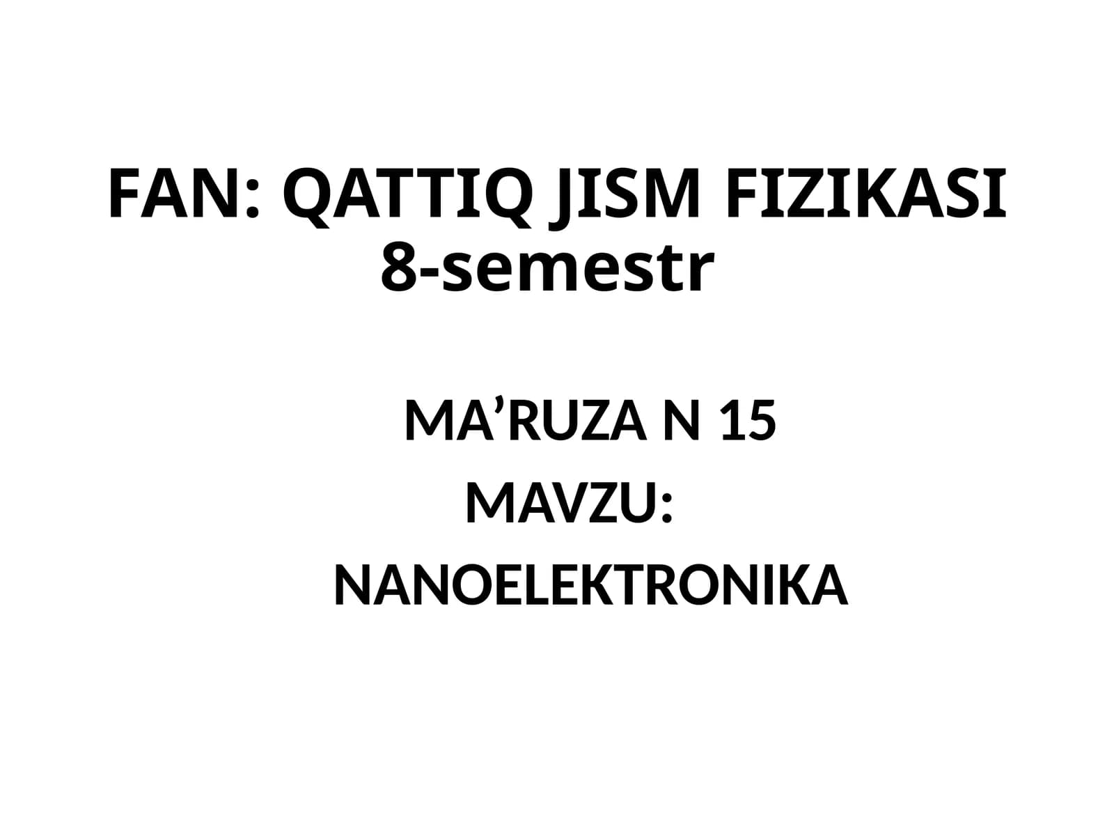 NANOELEKTRONIKA
