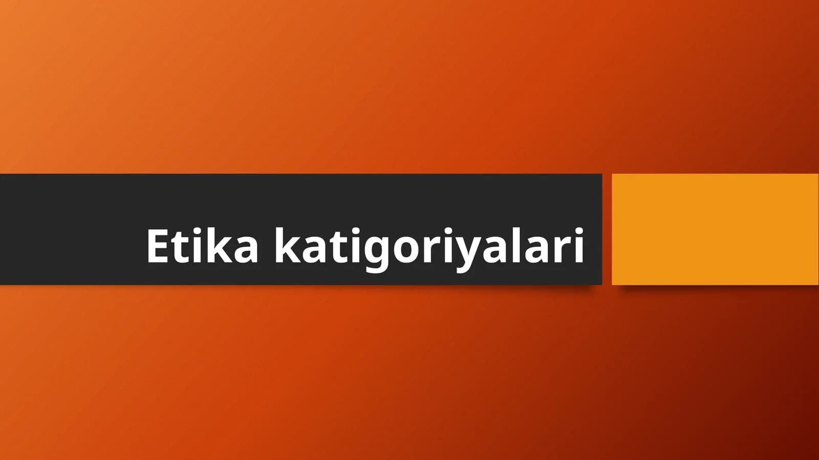 Etika katigoriyalari