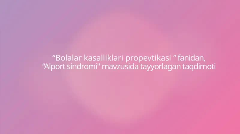 Alport sindromi