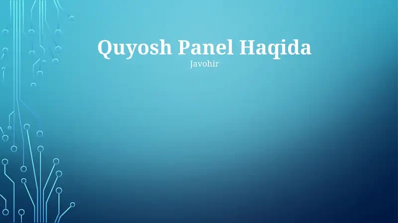 Quyosh Panel