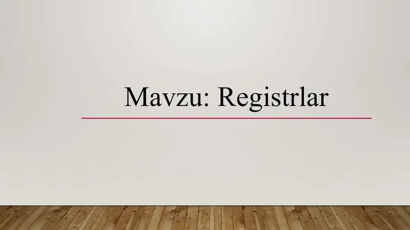 Registrlar