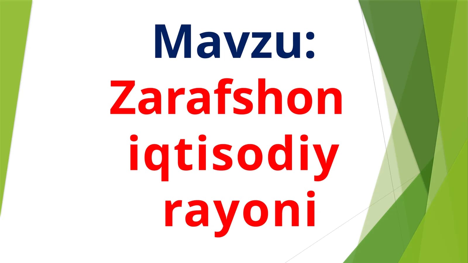 Zarafshon  iqtisodiy rayoni