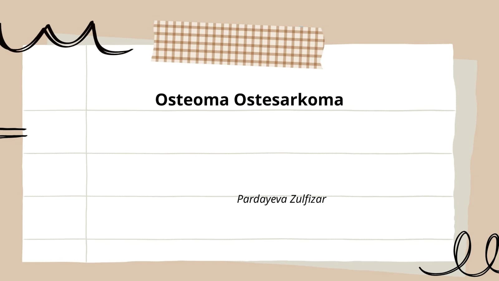 Osteoma Ostesarkoma
