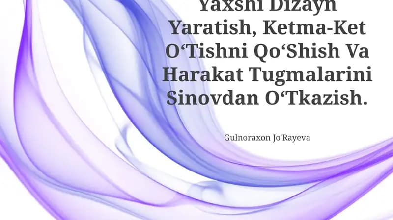 Yaxshi Dizayn Yaratish