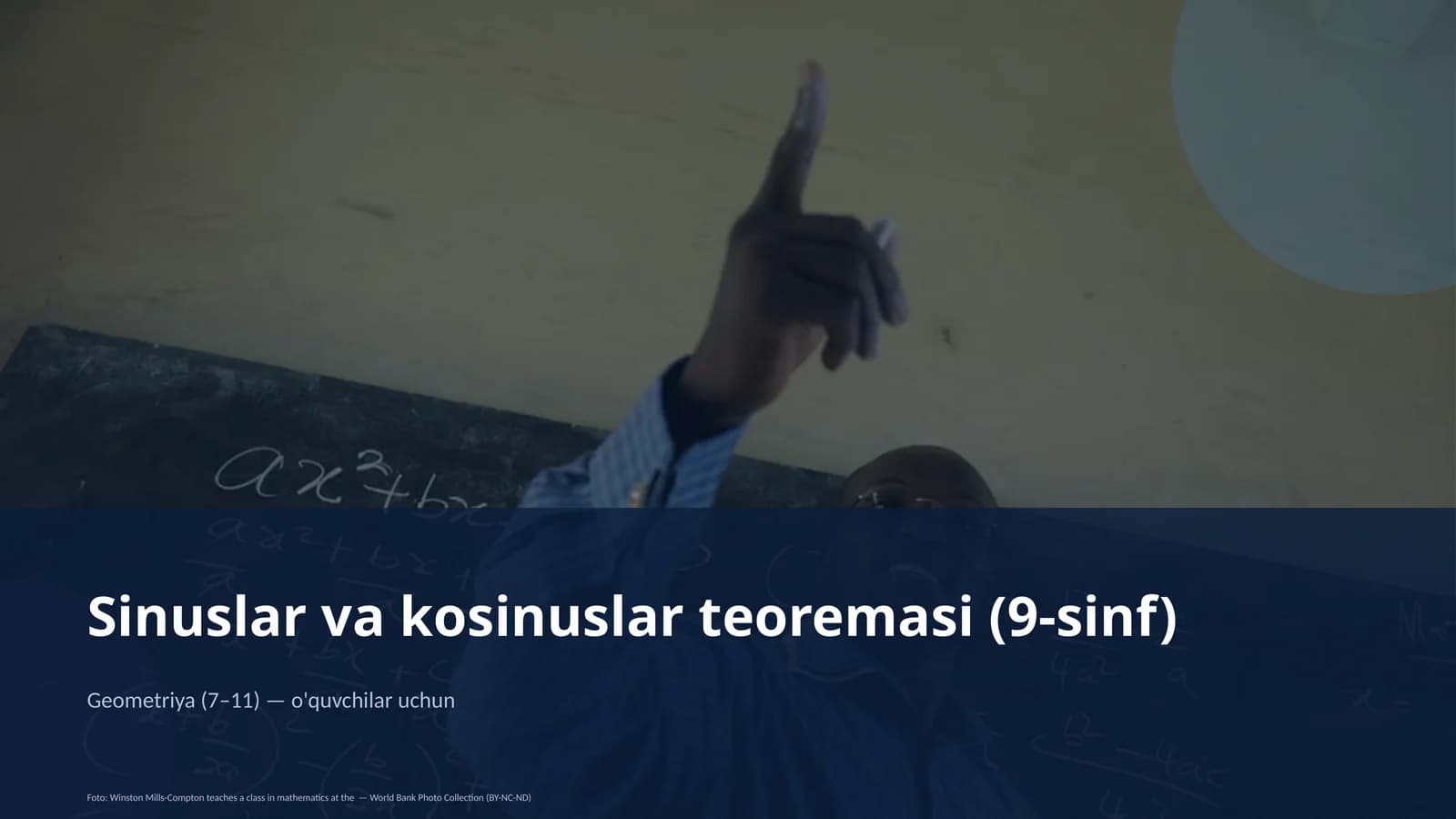 Sinuslar va kosinuslar teoremasi (9-sinf)