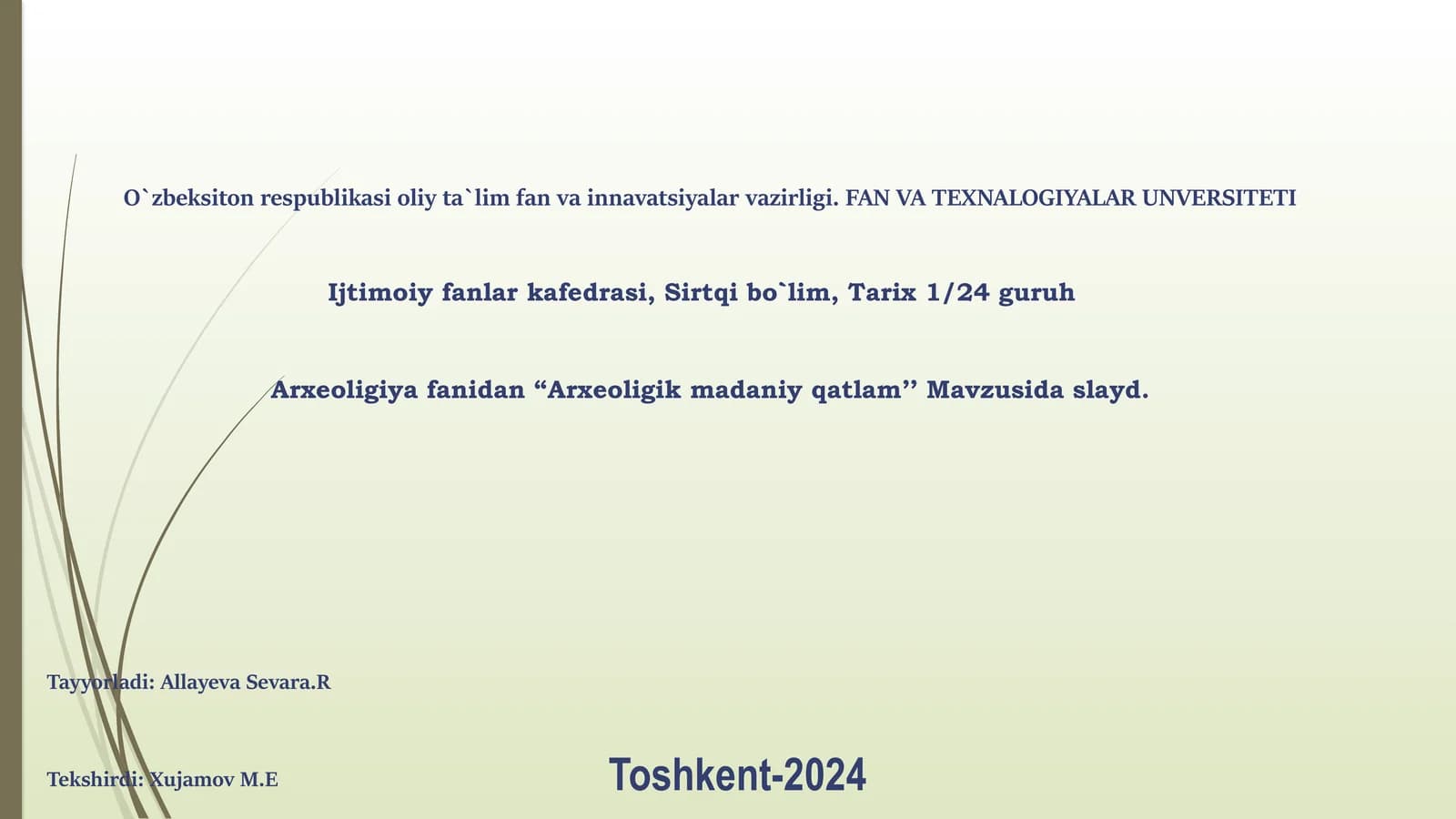 Arxeologik Madaniy Qatlam