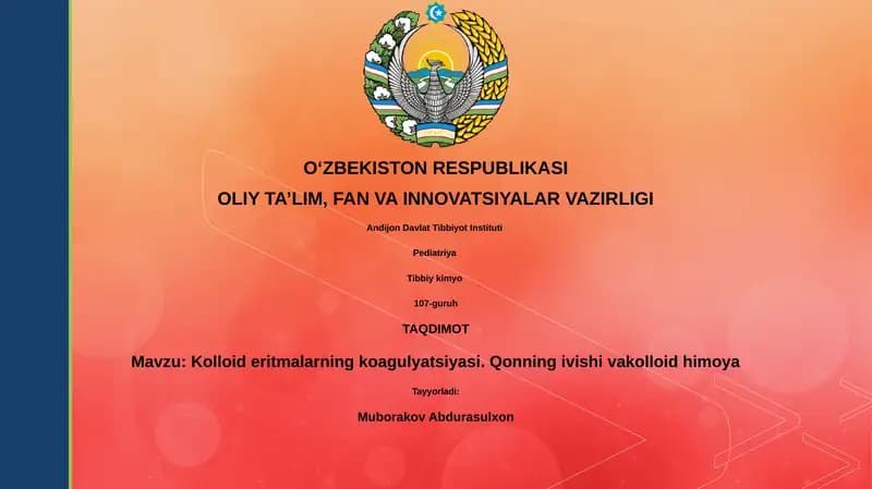 Kolloid eritmalarning koagulyatsiyasi