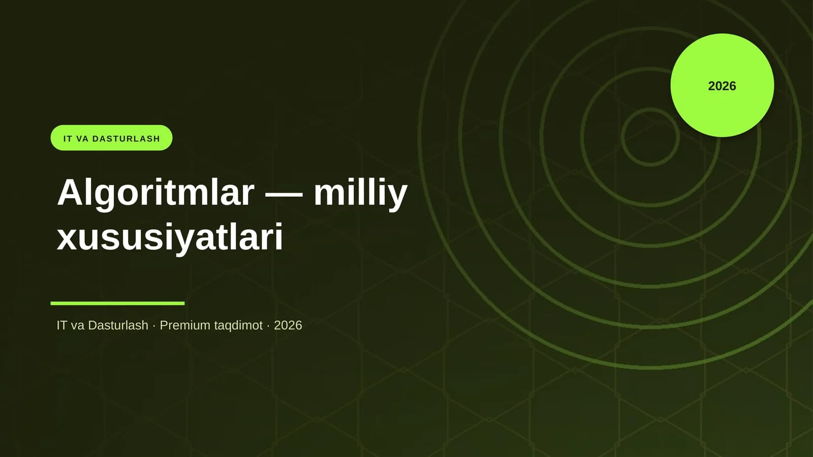 Algoritmlar — milliy xususiyatlari