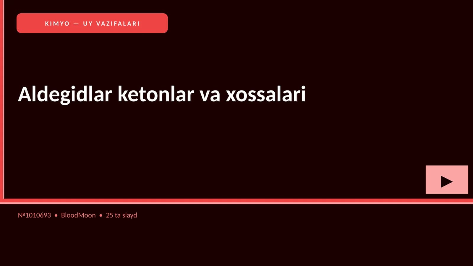 Aldegidlar ketonlar va xossalari