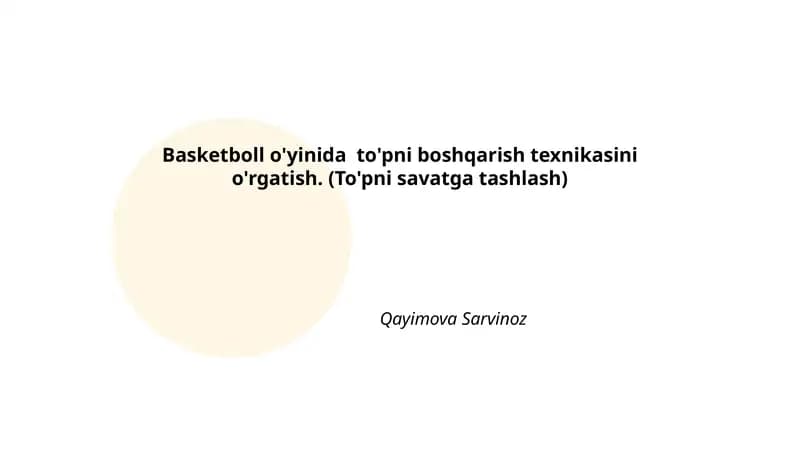 To'pni boshqarish texnikasi