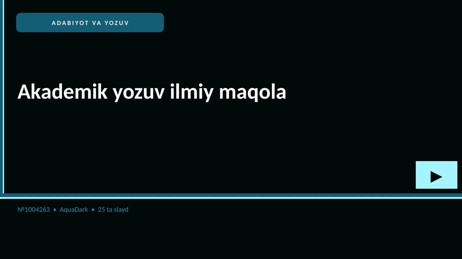 ADABIYOT VA YOZUV