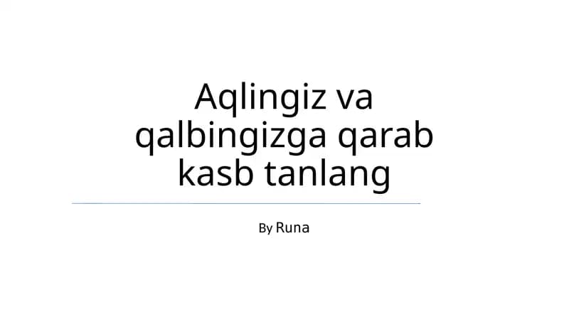 Kasb tanlash