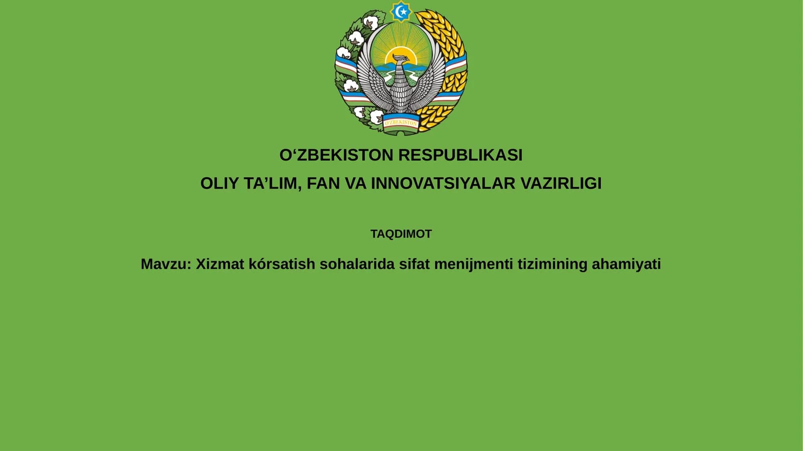 Sifat menejmenti tizimlari