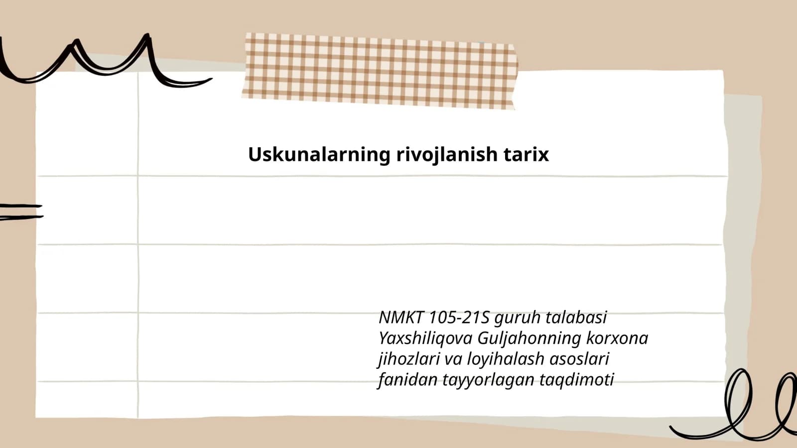 Uskunalarning rivojlanish tarix