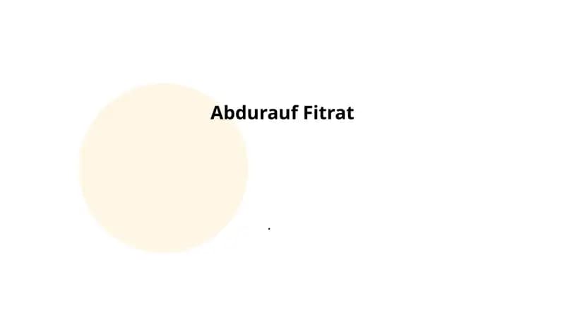 Abdurauf Fitratning hayoti