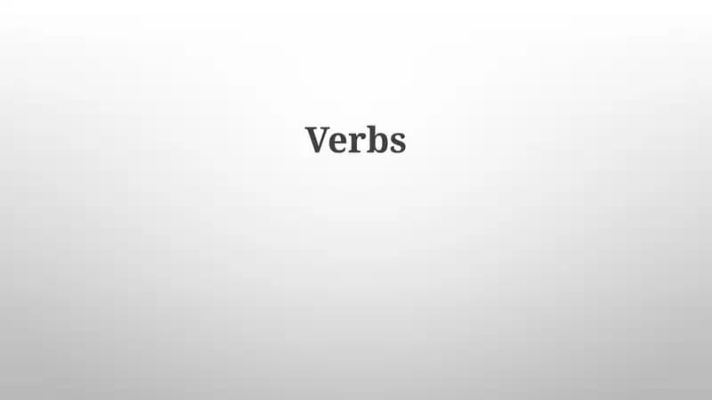 Verbs