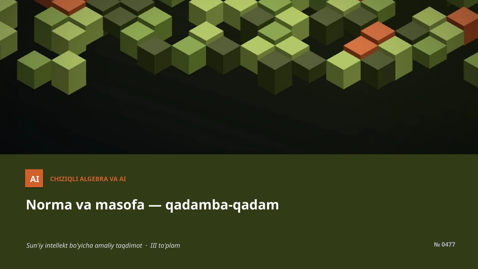 Norma va masofa · qadamba-qadam