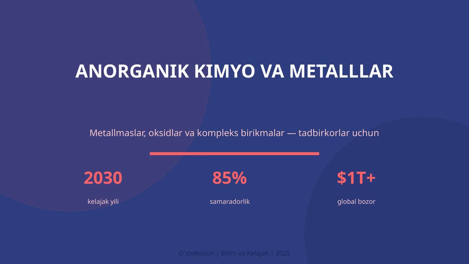 ANORGANIK KIMYO VA METALLAR