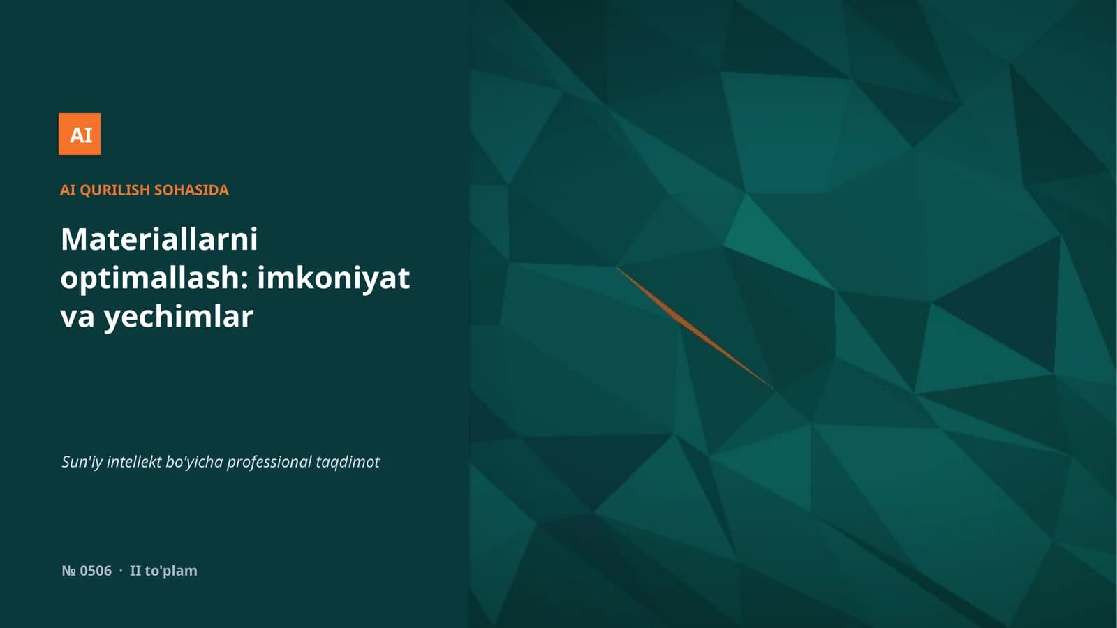 Sun'iy intellekt bo'yicha professional taqdimot