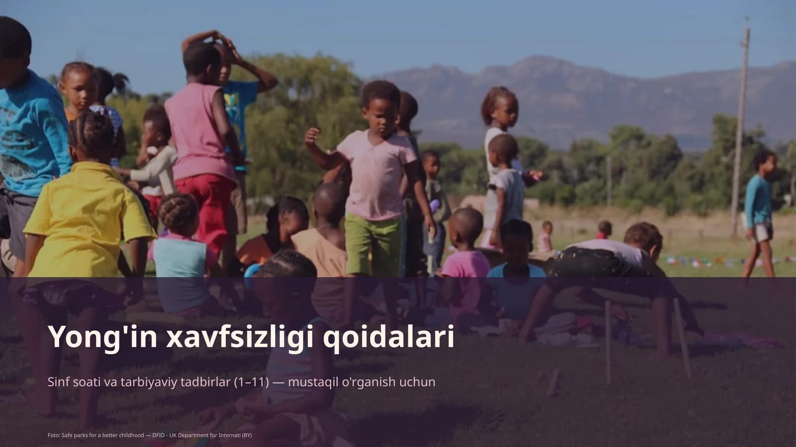 Yong'in xavfsizligi qoidalari