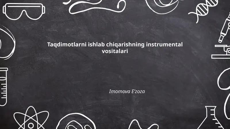 Taqdimotlarni ishlab chiqarishning instrumental vositalari