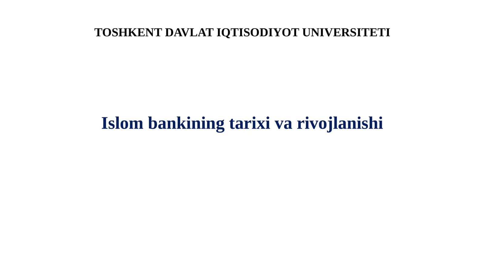 Islomiy bank tizimi