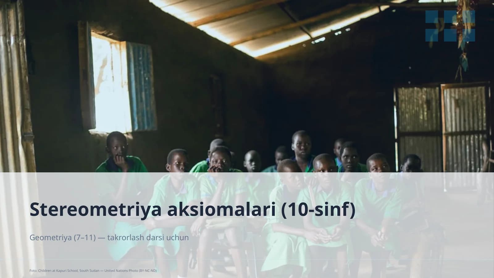 Stereometriya aksiomalari (10-sinf)