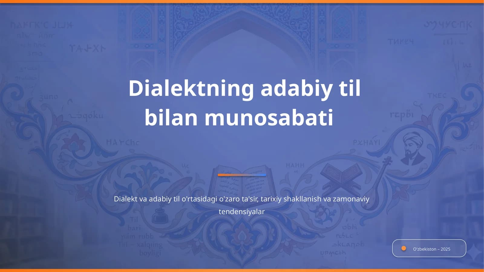 Dialektning adabiy til bilan munosabati