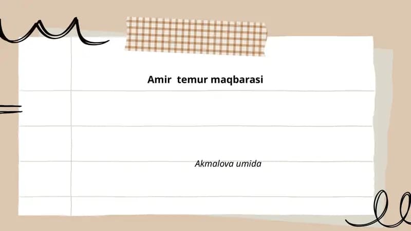Amir Temur maqbarasi