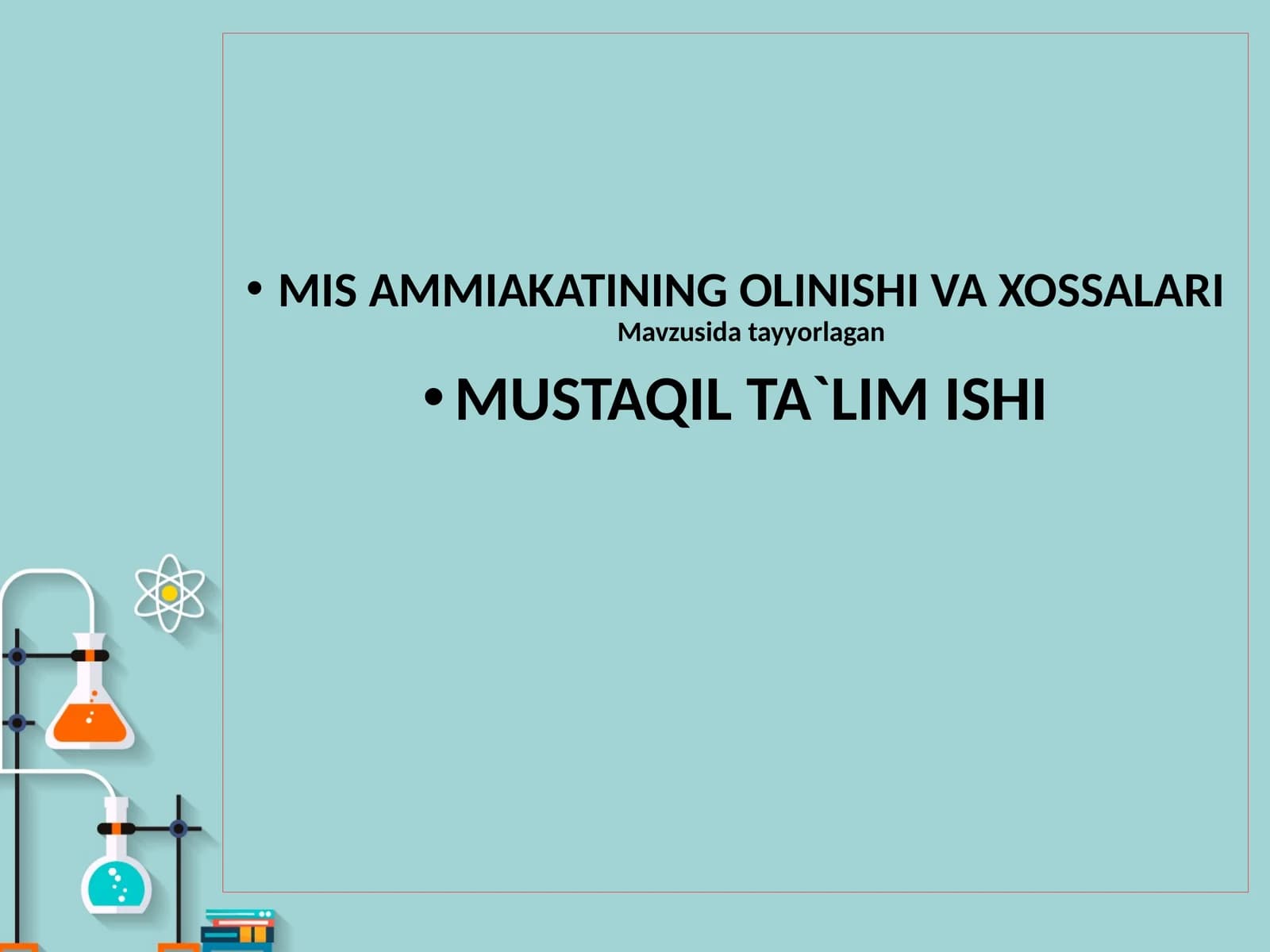 MIS AMMIAKATINING OLINISHI VA XOSSALARIM