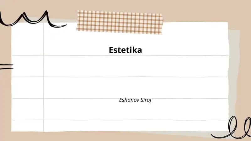 Estetika