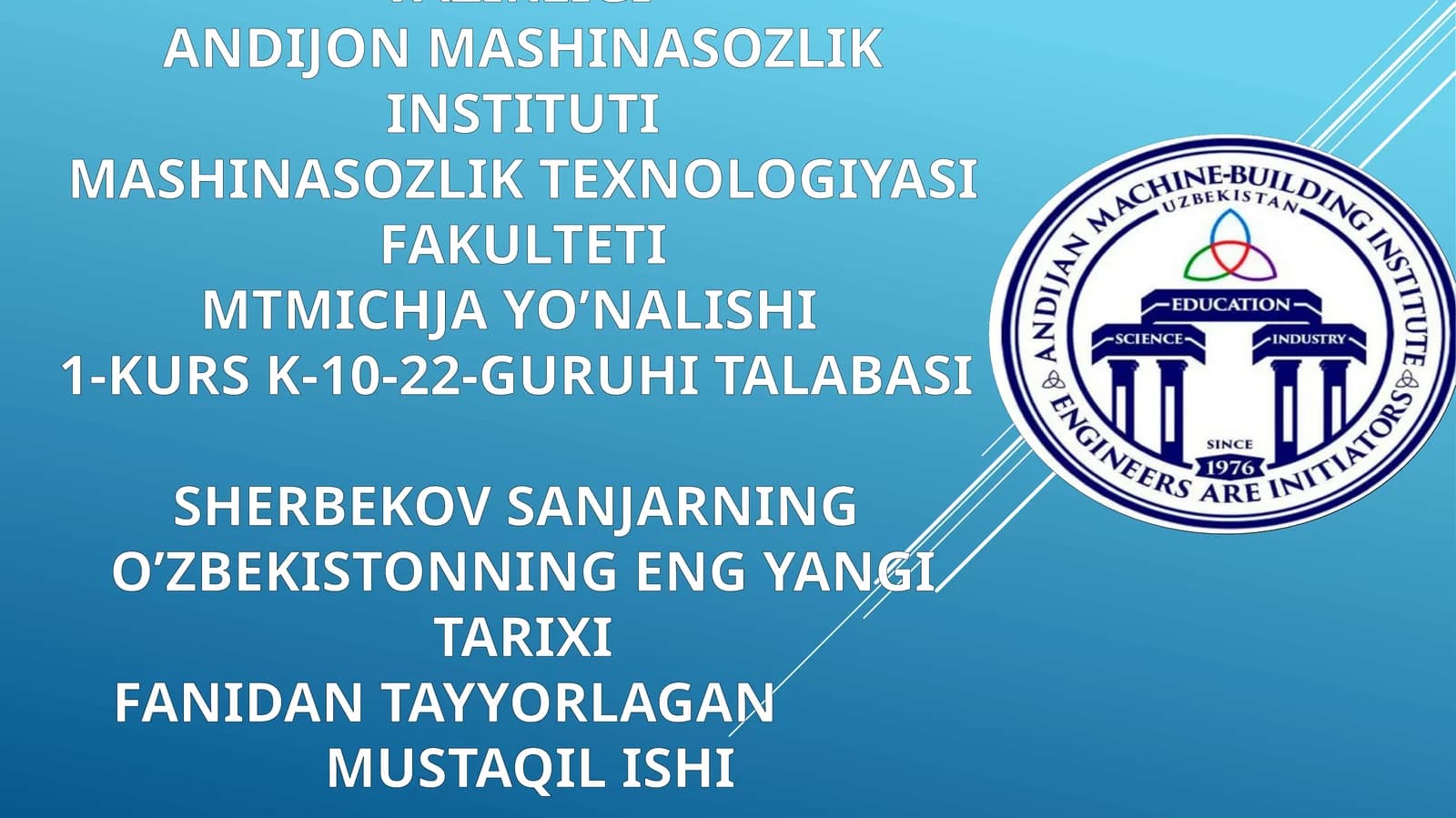 O'zbekistonning eng yangi tarixi