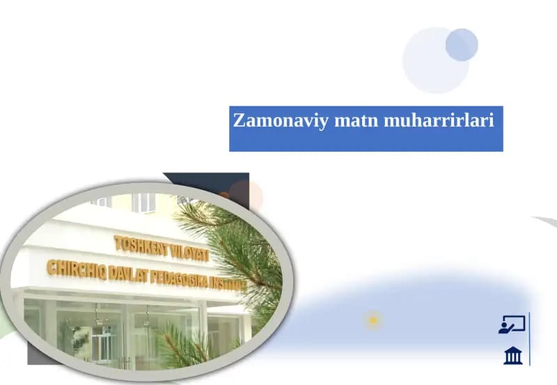 Zamonaviy matn muharrirlari