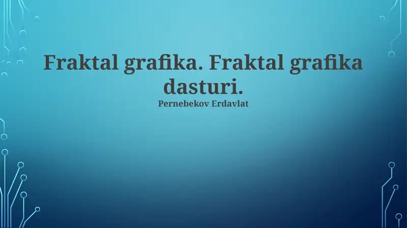 Fraktal Grafika
