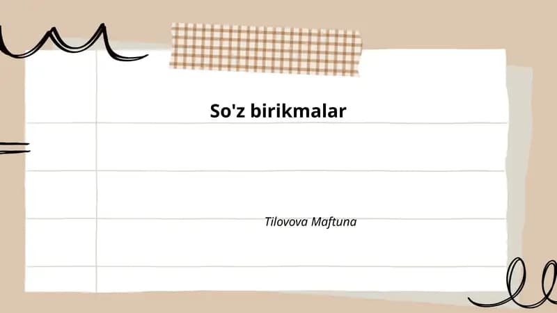 So'z birikmalar