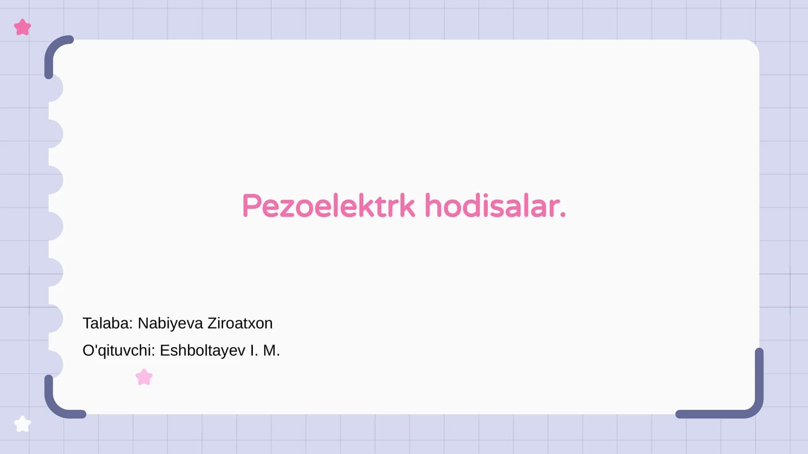 Pezoelektrik Hodisalar